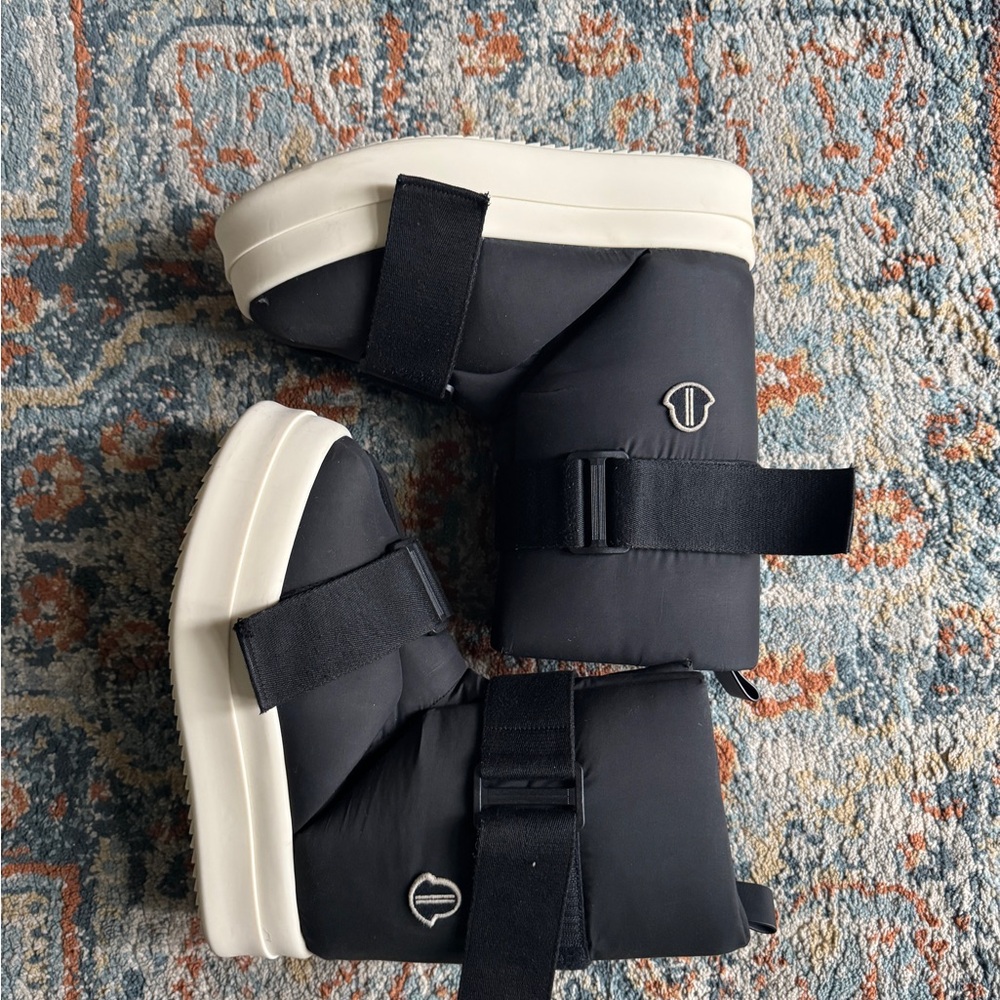 Rick Owens x Moncler Logo-Appliqué Padded Shell Boots